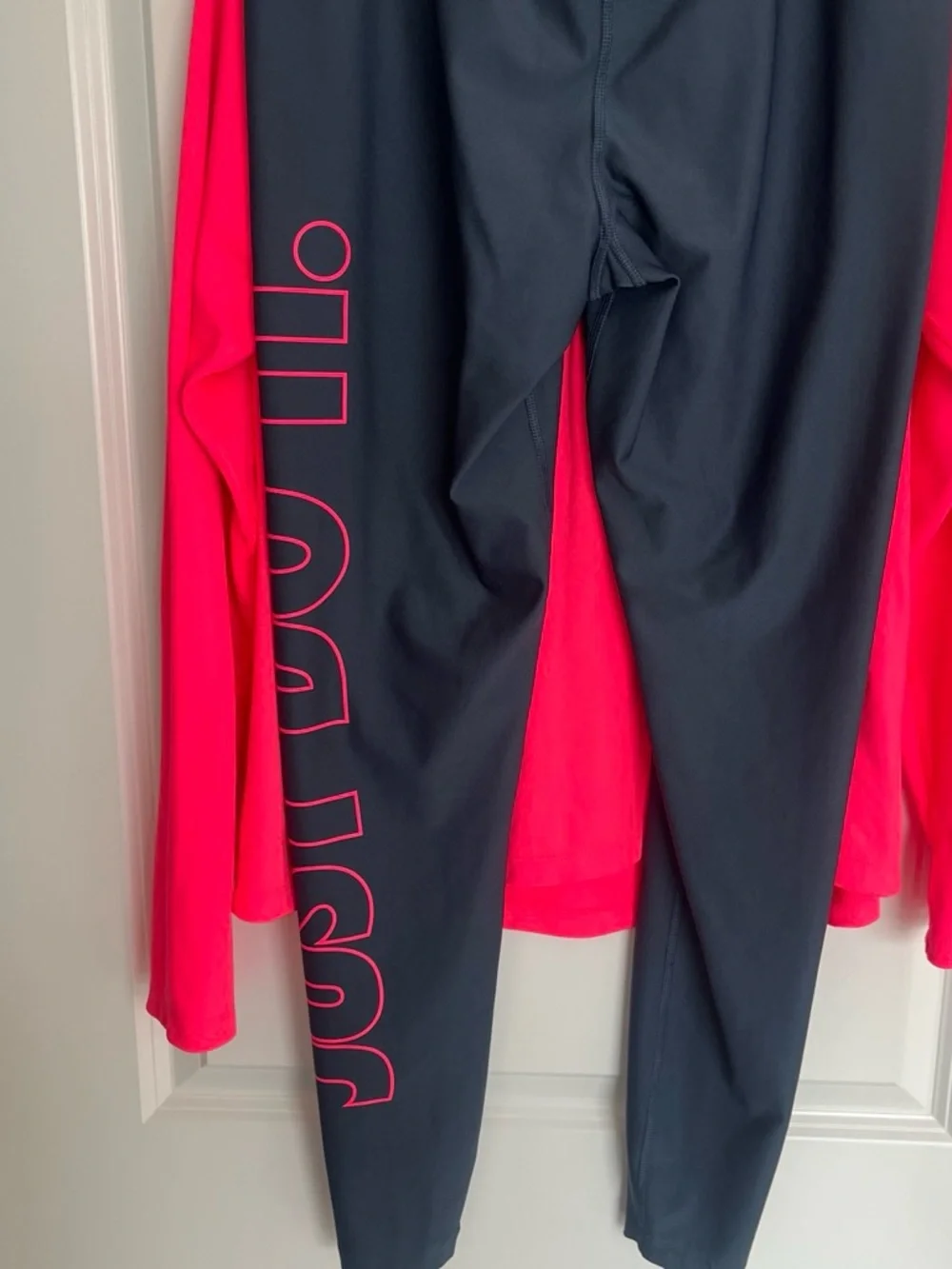 Nike Hot Pink Half-Zip Performance Top and Leggings
